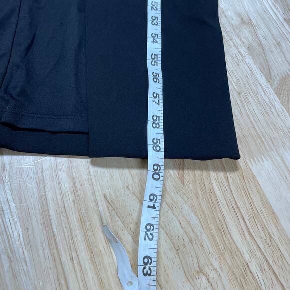 Eliza J NWT Long Sleeve Tuxedo Gown Black Size 10 Satin Lapel & Belt V-Neck - Picture 10 of 10